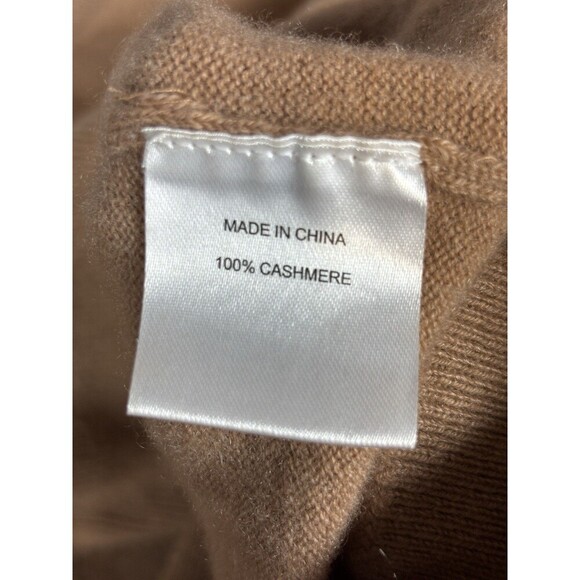 Quince Mongolian Cashmere Sweater Tan Camel Small Long Sleeve V-neck - Picture 5 of 9